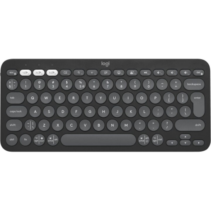 Logitech Pebble Keys 2 K380s clavier sans fil disposition ES commutateur à ciseaux graphite Bluetooth/RF