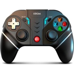 Krom Kexal Preto, Vermelho, Branco Bluetooth/USB Analógico/Digital Gamepad Android, Nintendo Switch, PC, iOS