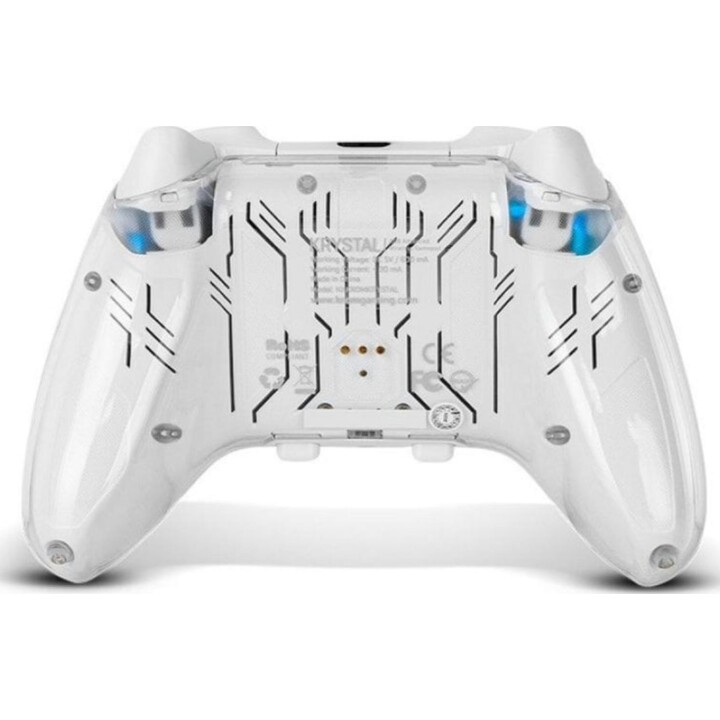 Krom Krystal Controller Bluetooth v5.0 Switch PC LED RGB trasparente Android iOS
