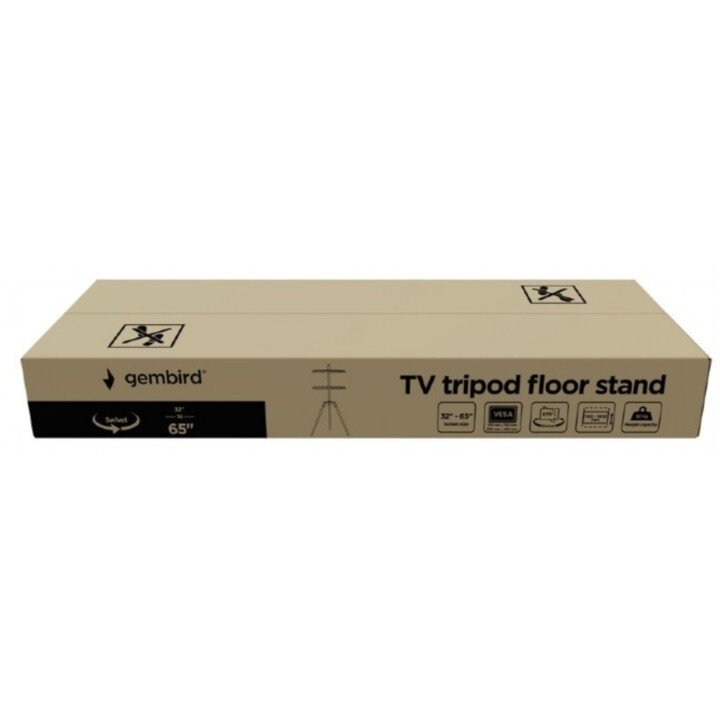 Gembird - TVS-65S-01 TV-Ständer 165,1 cm (65") Schwarz, Holz