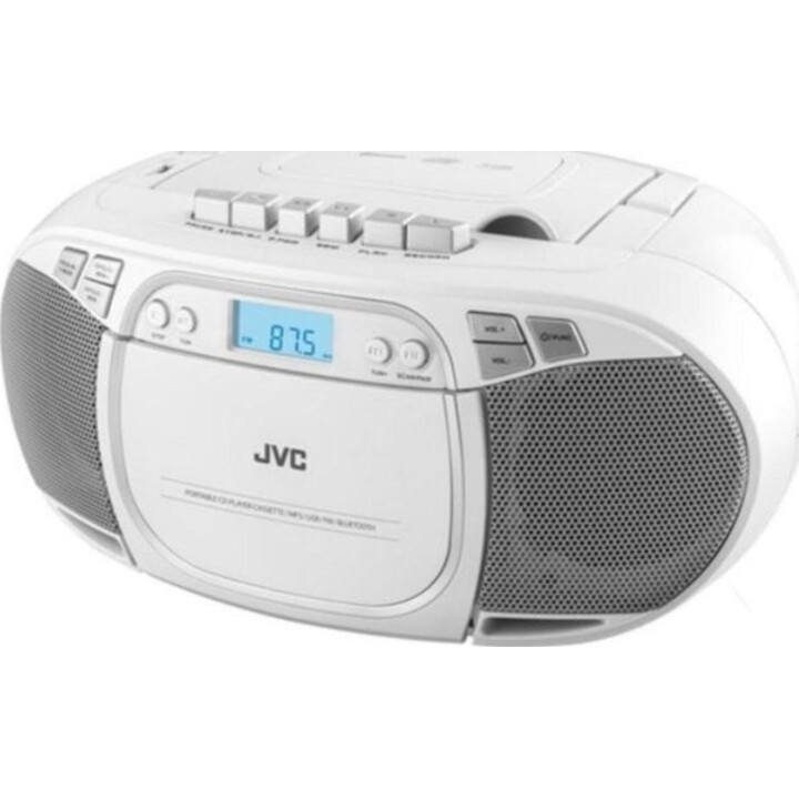 JVC RC-E451W Portable CD Player Bluetooth Cassette USB White 3.2W