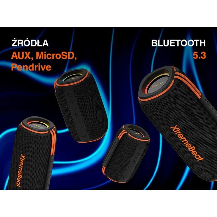 Tragbarer Bluetooth-Lautsprecher Tracer Xtremebeat Ultra TWS, Schwarz, 25 W