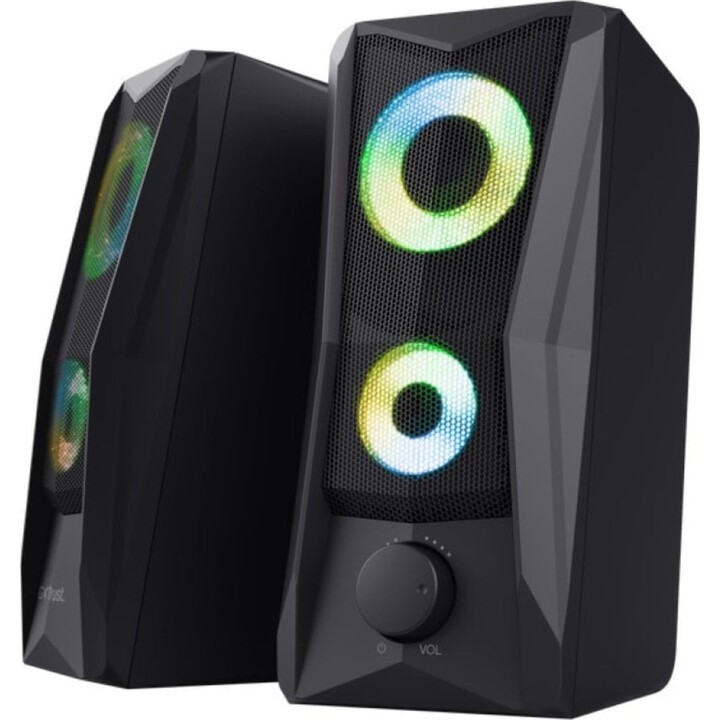 Set di altoparlanti Trust GXT 606 JAVV 2.0 RGB 12W in nero