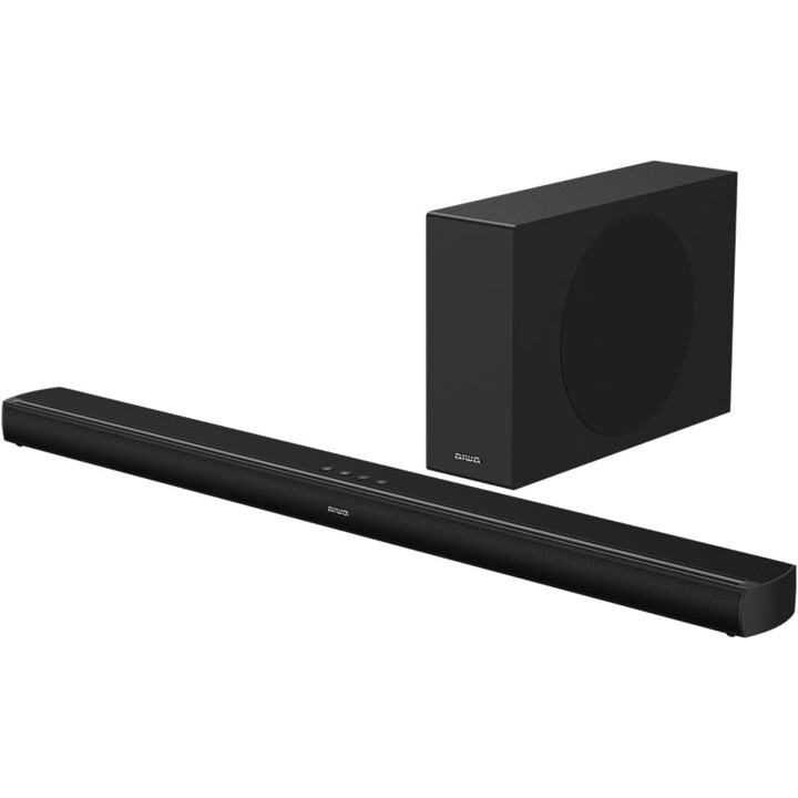 Barre de son sans fil AIWA HE-1200SW 2.1 CH avec caisson de basses, puissance 120 W RMS. 