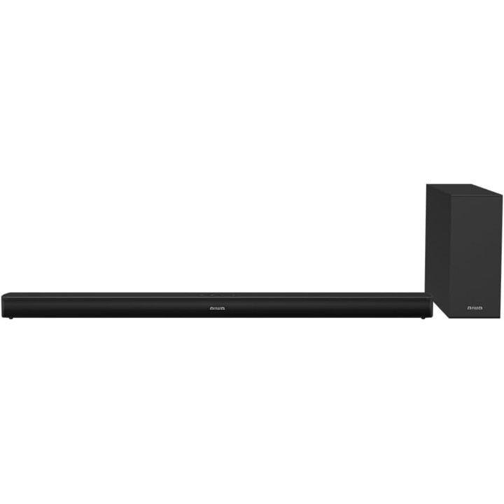 Barra De Sonido con Subwoofer Inalámbrico AIWA HE-1200SW 2.1 CH con potencia120W RMS. Color Negro