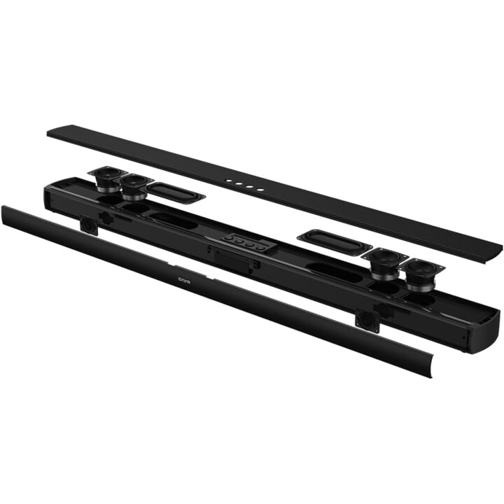 Barra De Sonido con Subwoofer Inalámbrico AIWA HE-1200SW 2.1 CH con potencia120W RMS. Color Negro
