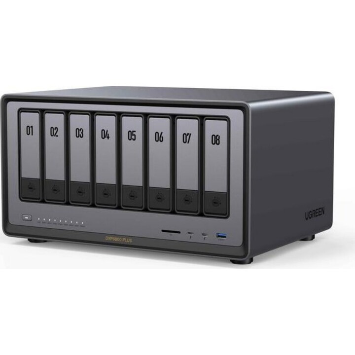 UGREEN NASync DXP8800 Plus 8-Bay NAS 0/8 SATA + 0/2 M.2 SSD, 2x 10GbE, 8GB RAM, nero