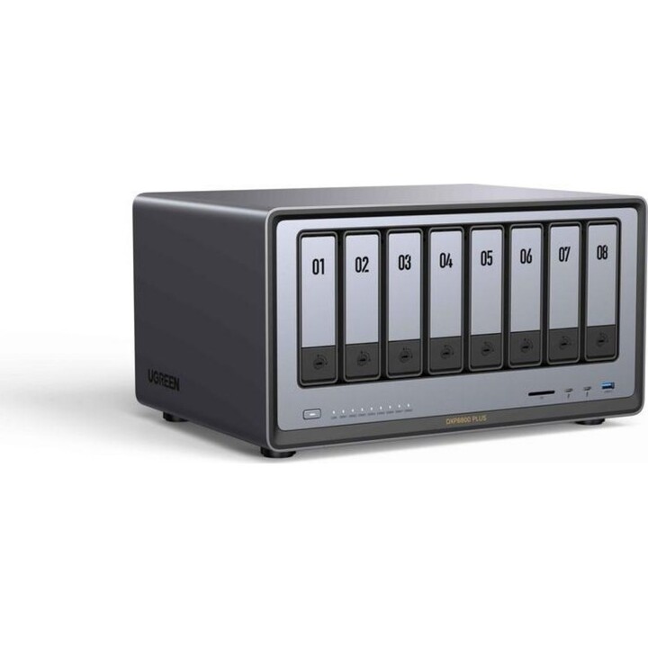 UGREEN NASync DXP8800 Plus 8-Bay NAS 0/8 SATA + 0/2 M.2 SSD, 2x 10GbE, 8GB RAM, nero