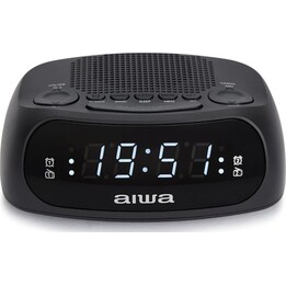 Aiwa CR-09J Radiosveglia doppia AM/FM con batteria di riserva, nera