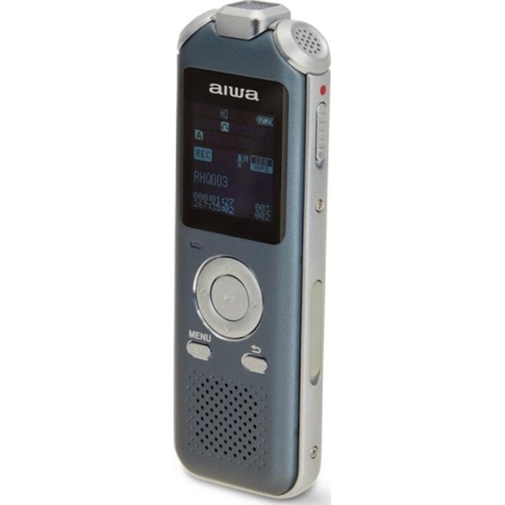 Gravador de vídeo digital Aiwa DVR-M700 16GB com microfone triplo, rádio FM, display OLED e USB-C
