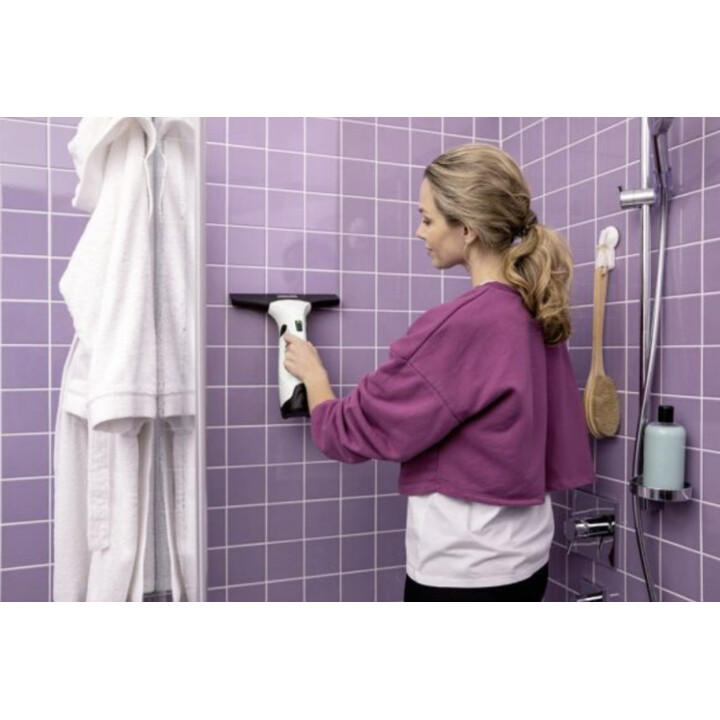 Kärcher WV 2 Plus N D500 Aspirador sin cable para cristales con botella pulverizadora, blanco