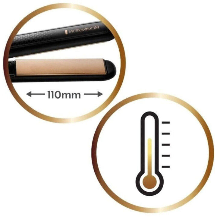 Lisseur à cheveux - REMINGTON S6308, Céramique, 220 V, 230 °C, Noir
