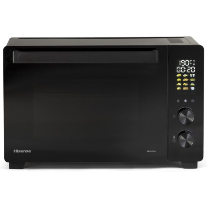 Hisense HOM30AF, mini fritadeira de 30L com tecnologia de cozedura rápida e uniforme para refeições saudáveis, Preto