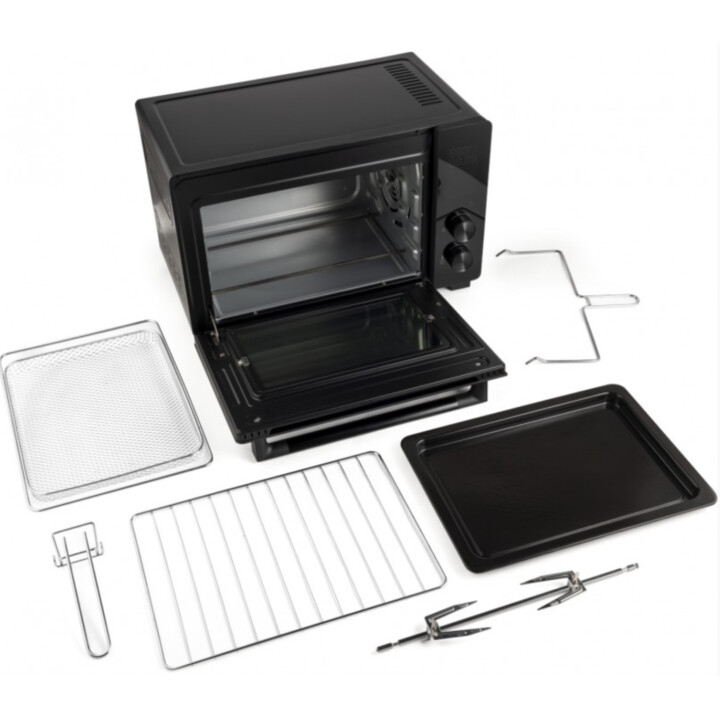 Hisense HOM30AF, mini fritadeira de 30L com tecnologia de cozedura rápida e uniforme para refeições saudáveis, Preto