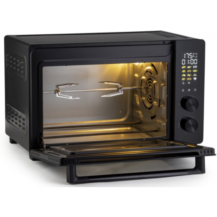 Hisense HOM30AF, Mini horno freidor de aire de 30L con tecnología de cocción rápida y uniforme, Negro