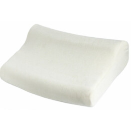 ANTAR AT03002 Cuscino anatomico viscoelastico per il sostegno del collo e della testa 44x30x7-11 cm, bianco
