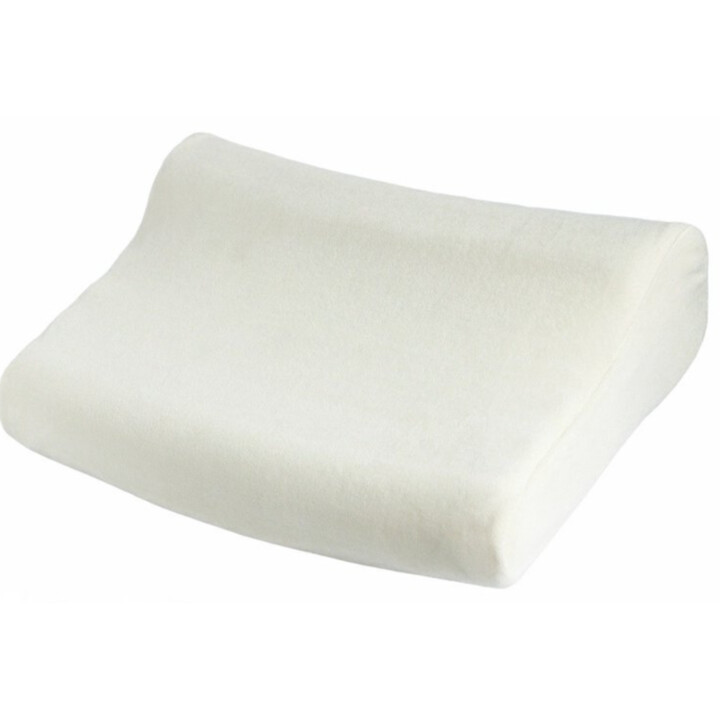 ANTAR AT03002 Almohada Viscoelástica Anatómica para Cuello y Cabeza 44x30x7-11 cm, Blanca