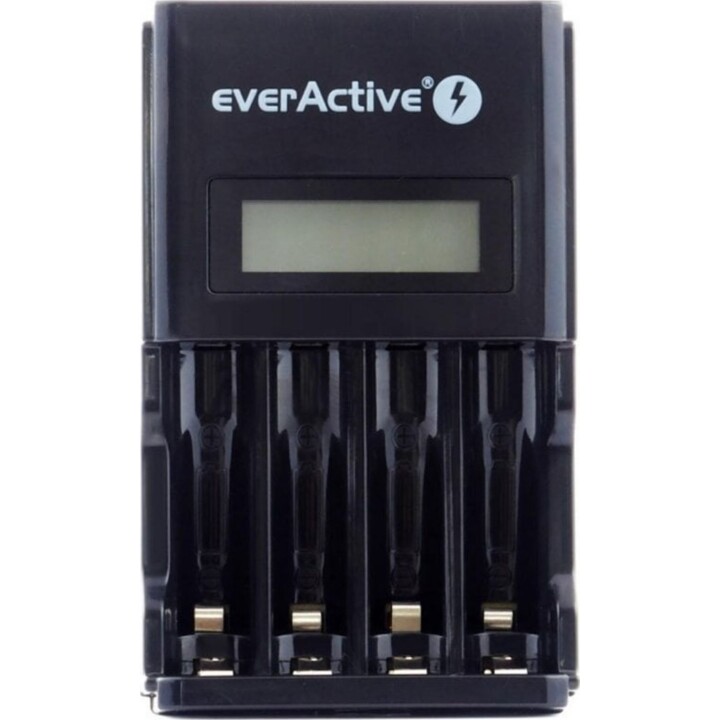 Cargador de pilas Everactive NC450B LCD NiMH AA AAA protección sobrecalentamiento