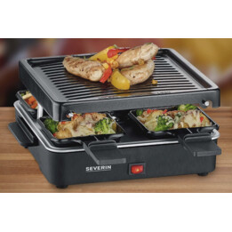 Raclette grill - SEVERIN RG 2370, 600 W, 4 pz(s), negro