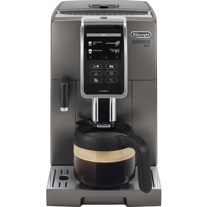 DELONGHI Dinamica Plus ECAM376.95.T - 13 Especialidades de Café Cafetera Automática Titanio
