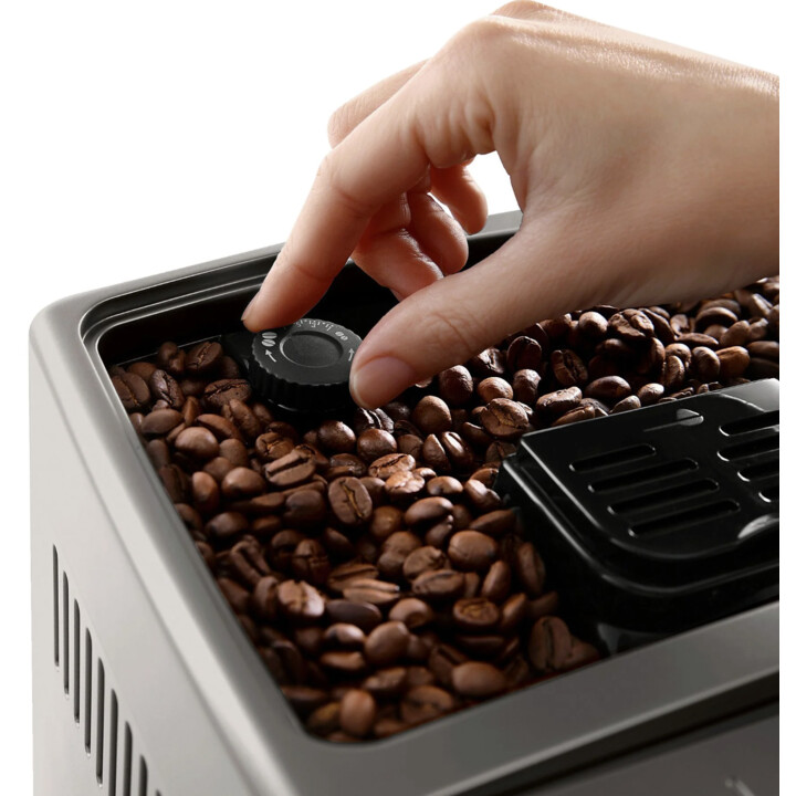 DELONGHI Dinamica Plus ECAM376.95.T - 13 Especialidades de Café Cafetera Automática Titanio