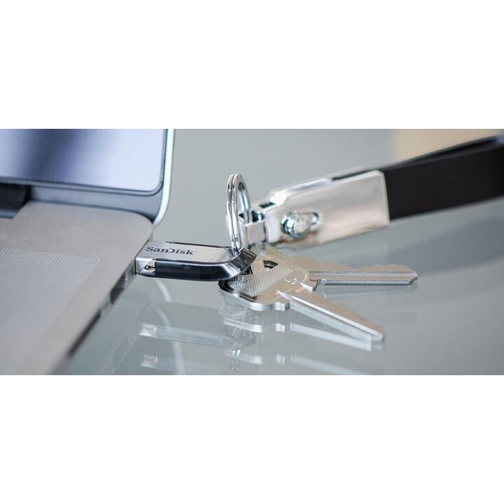 Clé USB Sandisk Ultra Flair 32 Go, USB Type-A 3.0, noire, acier inoxydable