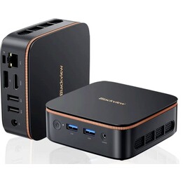 Mini PC Blackview MP20 com SSD de 16 GB e 512 GB, Windows 11 Pro, na cor preta.