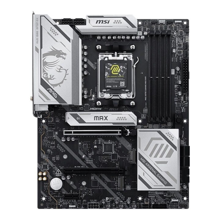 MSI MAG X870E GAMING MAX Mainboard WIFI /AMD X870/DDR5/SATA3/M.2/USB4/WiFi/BT/PCIe5.0/AM5/ATX