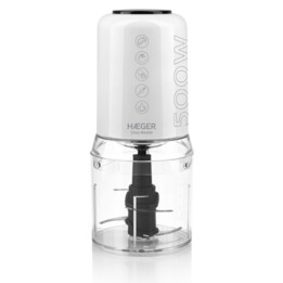 Haeger Chop Master 500ml Chopper, 2 Speeds, 500W, White
