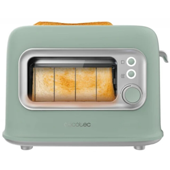 Cecotec 08040 Toaster, 2 Wide Slots, Green