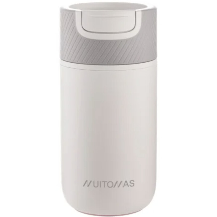 Muitomas Bouteille d'eau pour usage quotidien, 350 ml, Polypropylène (PP), Blanc