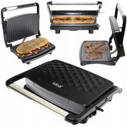 Grill elettrico ELDOM Ideal IK1700, 1600W, piastre 23x15cm, nero