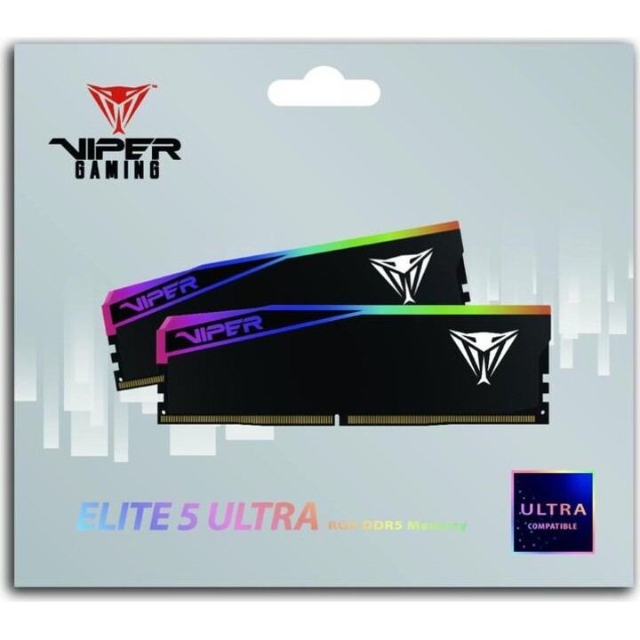 Patriot DDR5 PC6000 32Go, 2 x 16, Viper Elite 5 Ultra RGB CL28 (VEUR532G6028K)