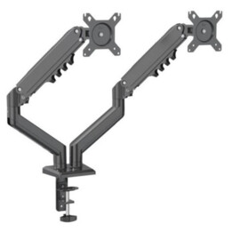 Nilox NXDMA02B Supporto per monitor a doppio braccio - articolato, per monitor da 32", regolazione dell'altezza e della rotazion