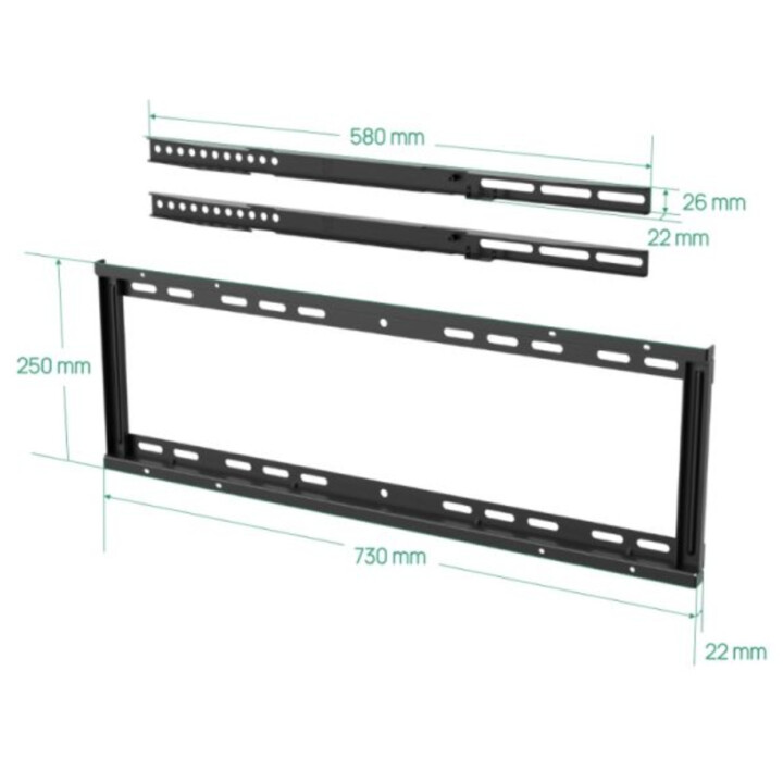 YEALINK MD-WallMount suporte de parede para MD65/MD75/MD86 preto
