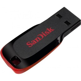 Unidade Flash USB SanDisk Cruzer Blade de 16 GB Preto/Vermelho