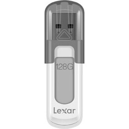 Pen drive Lexar Jumpdrive V100 USB de 128 GB, USB Tipo A 3.2 Gen 1 (3.1 Gen 1), cinza e branco.