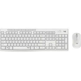 Combinazione tastiera e mouse wireless Logitech MK295, bianco sporco