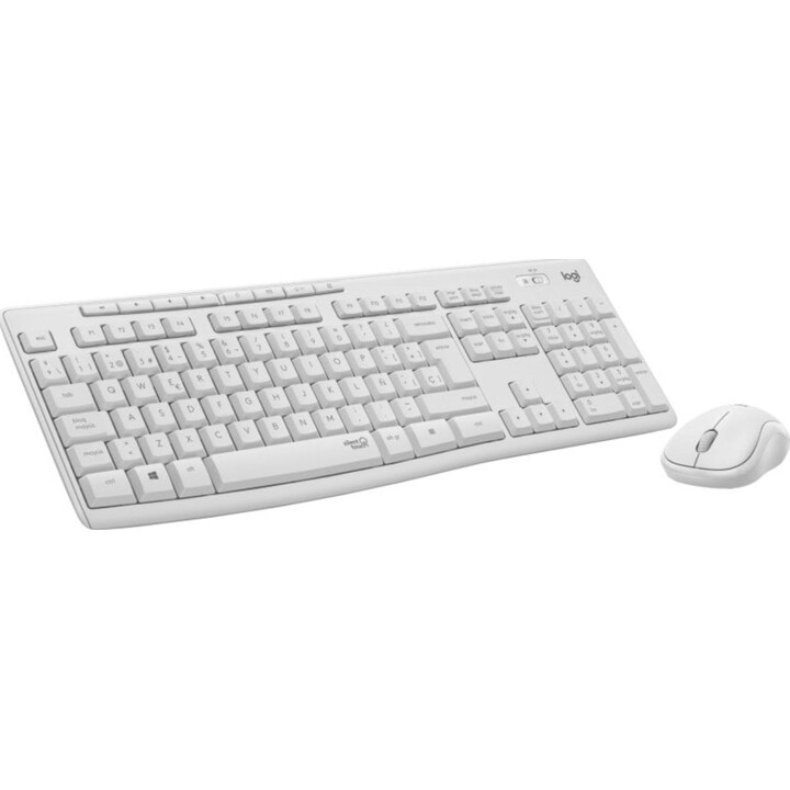 Combinação de teclado + mouse sem fio Logitech MK295, esbranquiçado