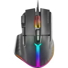 Mars Gaming MM-XT Ergonomische RGB-Gaming-Maus mit Daumenauflage, 12800 DPI, Huano-Switches, Schwarz