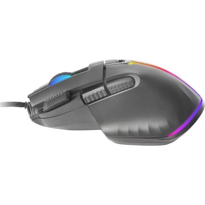 Mars Gaming MM-XT Ergonomische RGB-Gaming-Maus mit Daumenauflage, 12800 DPI, Huano-Switches, Schwarz