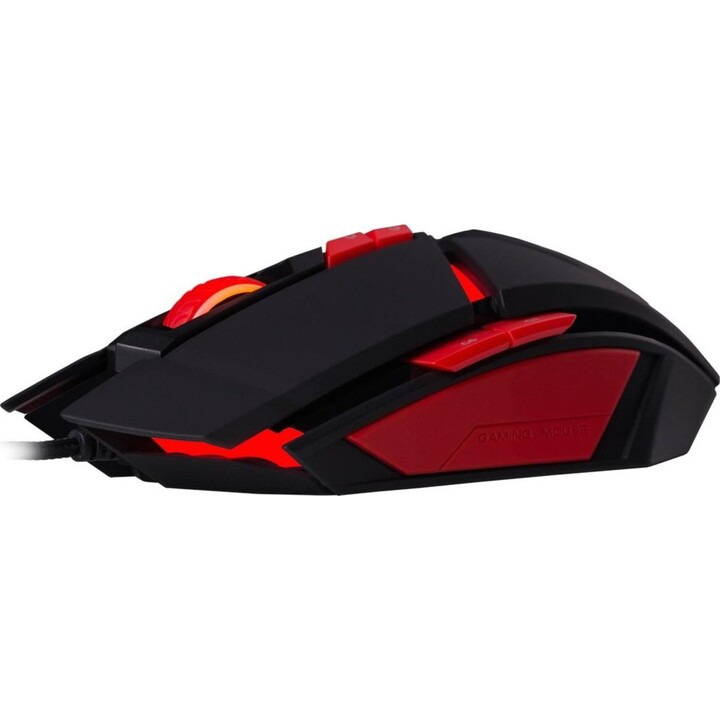 Mouse da gioco Hiditec Micrurus 8100DPI Nero/Rosso 9 pulsanti