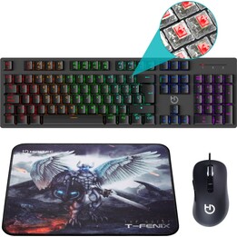 Kit Hiditec Gaming Teclado + Ratón + Alfombrilla retroiluminación LED RGB