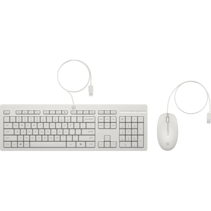 HP 225 Combo G2 Cashmere White Teclado Ratón incluido Oficina USB Blanco