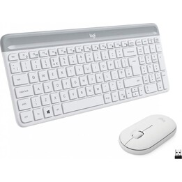 Logitech MK470 Slim Combo Teclado Ratón Inalámbricos Blanco