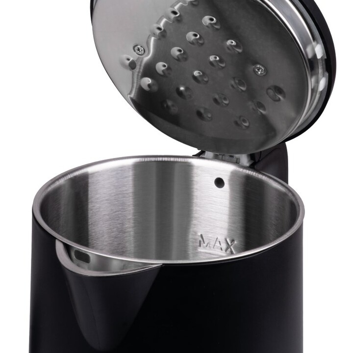Bouilloire IDEAL 1,7 l, corps en acier, puissance 1500 W, noire