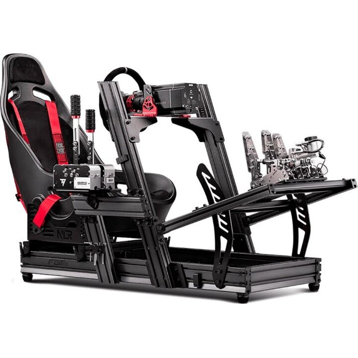 Next Level Racing F-GT Elite F1/GT/Hybrid Sim Racing Staffe per sedili in acciaio al carbonio da 5 mm con montaggio anteriore e 