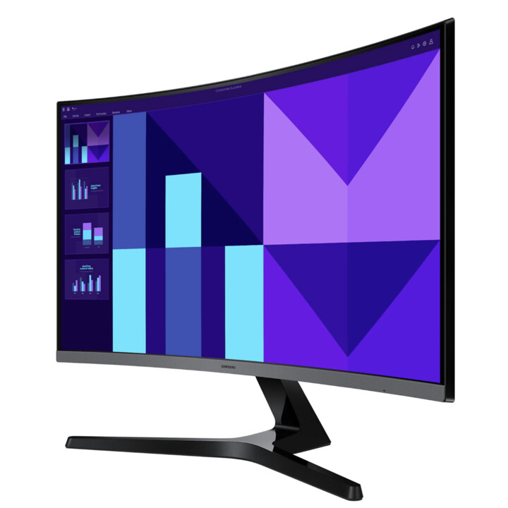 Samsung Essential S3 S39GD S27D392GAU 27" Curved Professional Monitor / Full HD / Black and Silver
