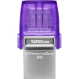 Kingston Technology Datatraveler Microduo 3c Chiavetta USB 128 Gb Usb Type-a / Usb Type-c 3.2 Gen 1 (3.1 Gen 1) Acciaio inossida