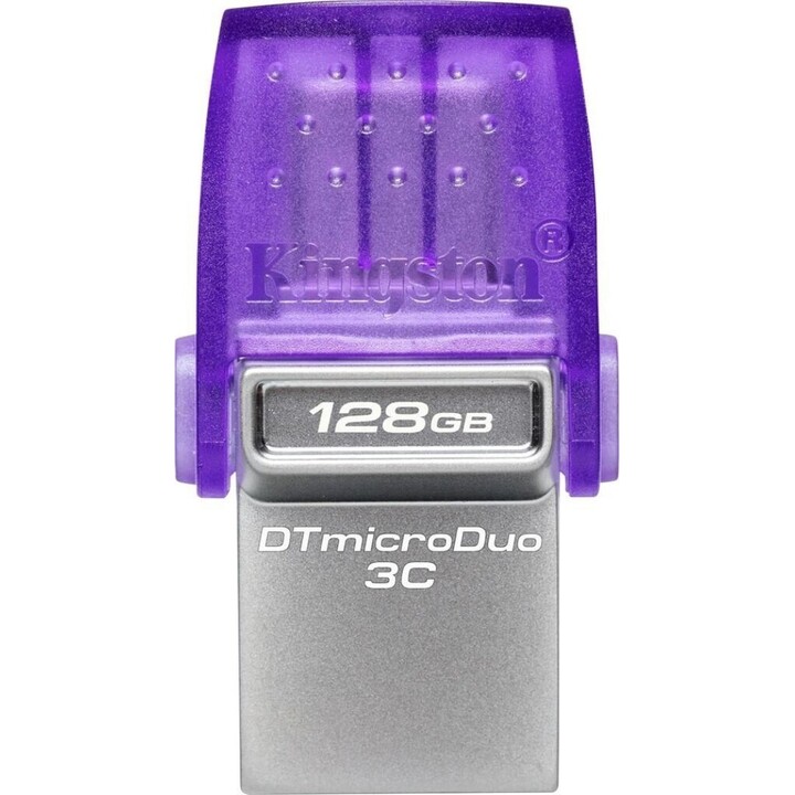Kingston Technology Datatraveler Microduo 3c Usb Flash Drive 128 Gb Usb Type-a / Usb Type-c 3.2 Gen 1 (3.1 Gen 1) Aço inoxidável